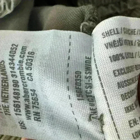 Abercrombie & Fitch AF Vintage Green Boho Comfy Jogger Cargo Pants Small - Picture 7 of 10